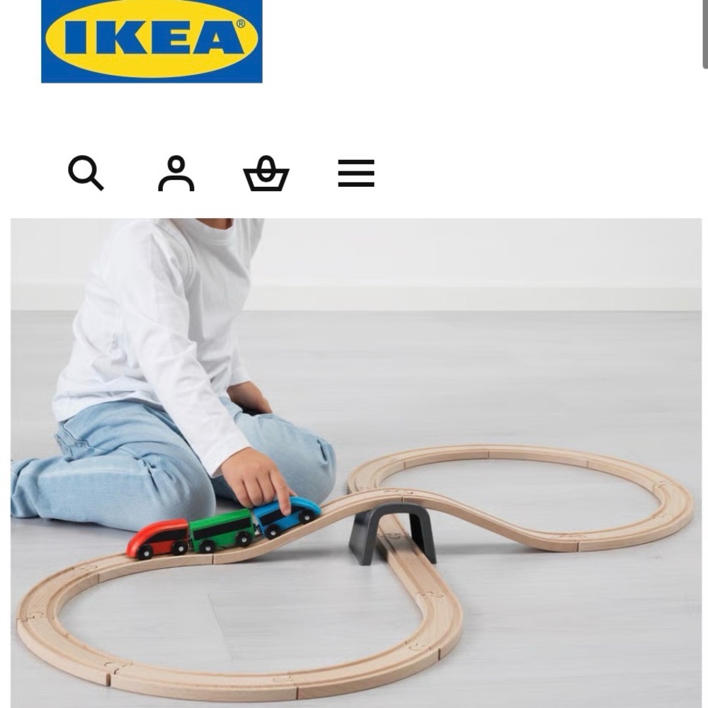 IKEA LILLABO 20-piece basic train set, multicolor
